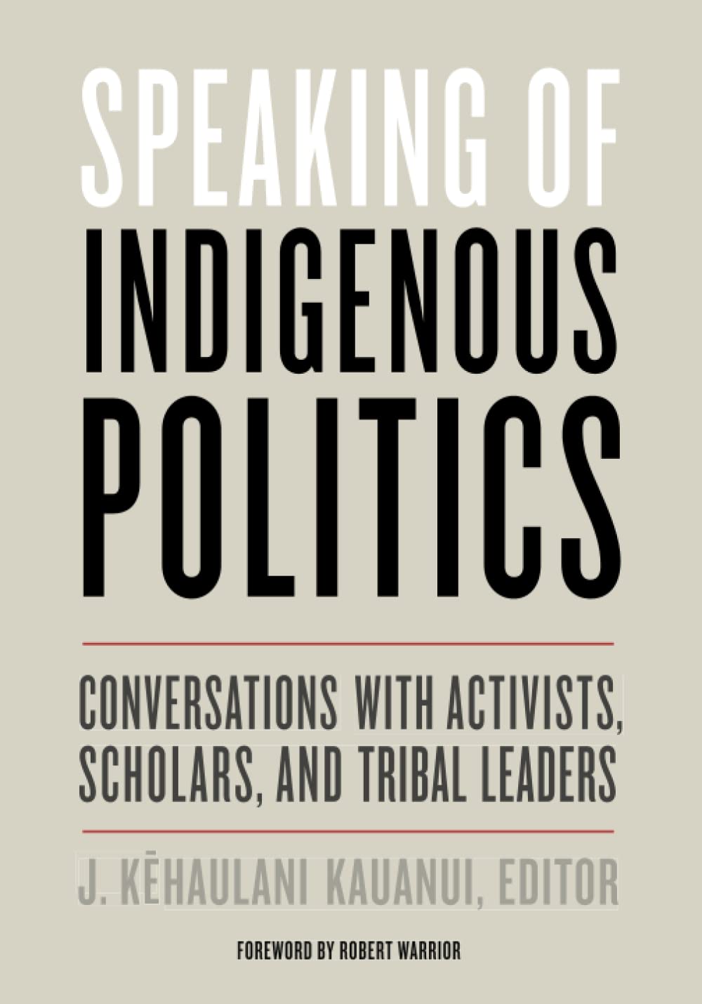 Speaking of Indigenous Politics book cover